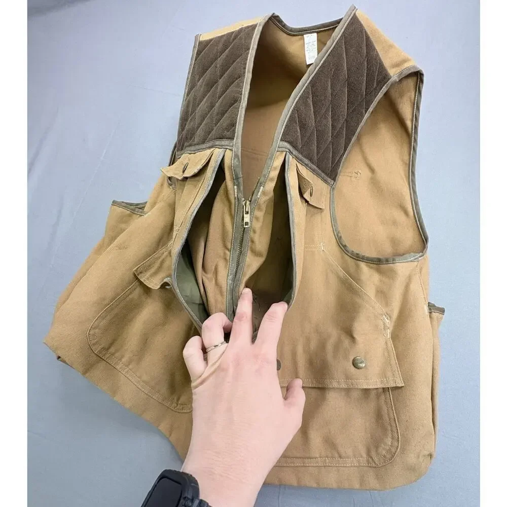 Carhartt VU036 Men's XL Bird Hunting Shooting Zip Up Canvas Duck Vest